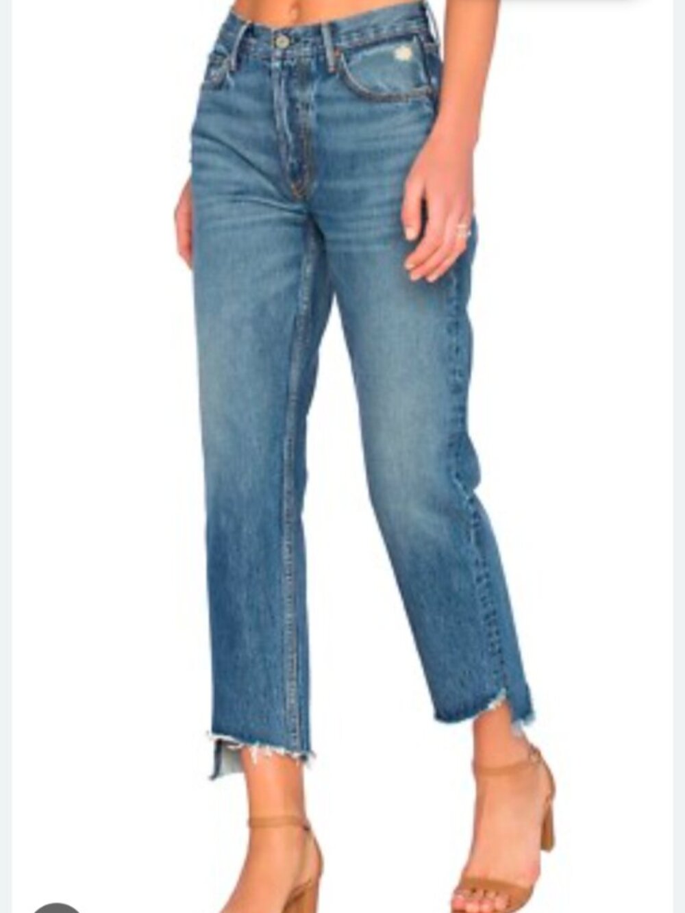 GRLFRND Helena Crop High-Rise Straight Jeans